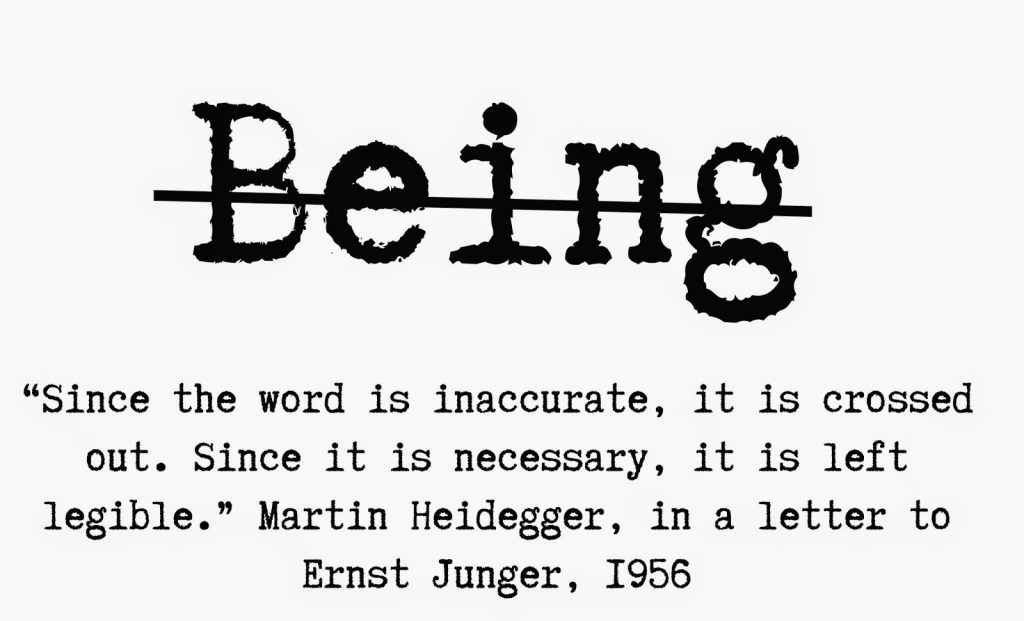 Erasure illustration example heidegger derrida philosophy