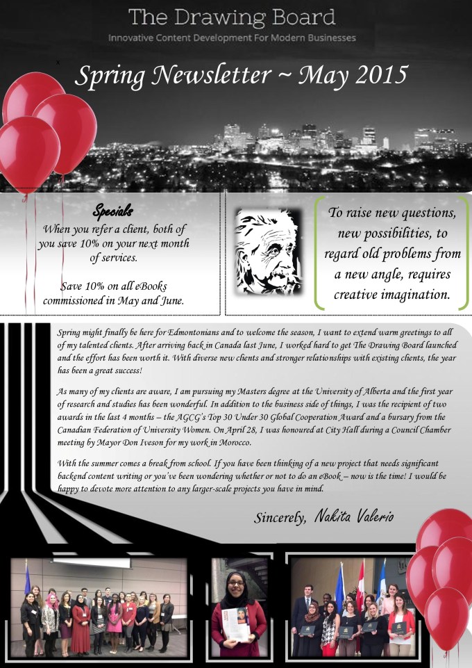 Drawing Board Newsletter Spring 2015 Email